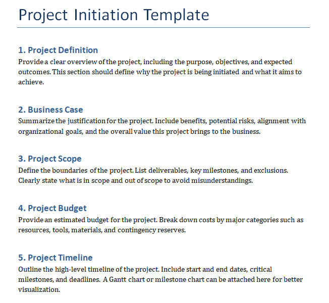 Project Initiation Document (PID) Templates for Small Projects ...