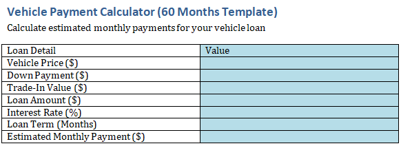 vehicle loan calculator