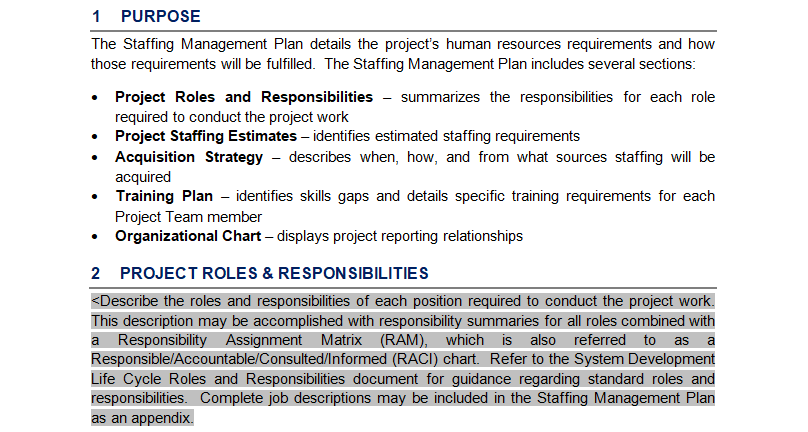 staff management plan