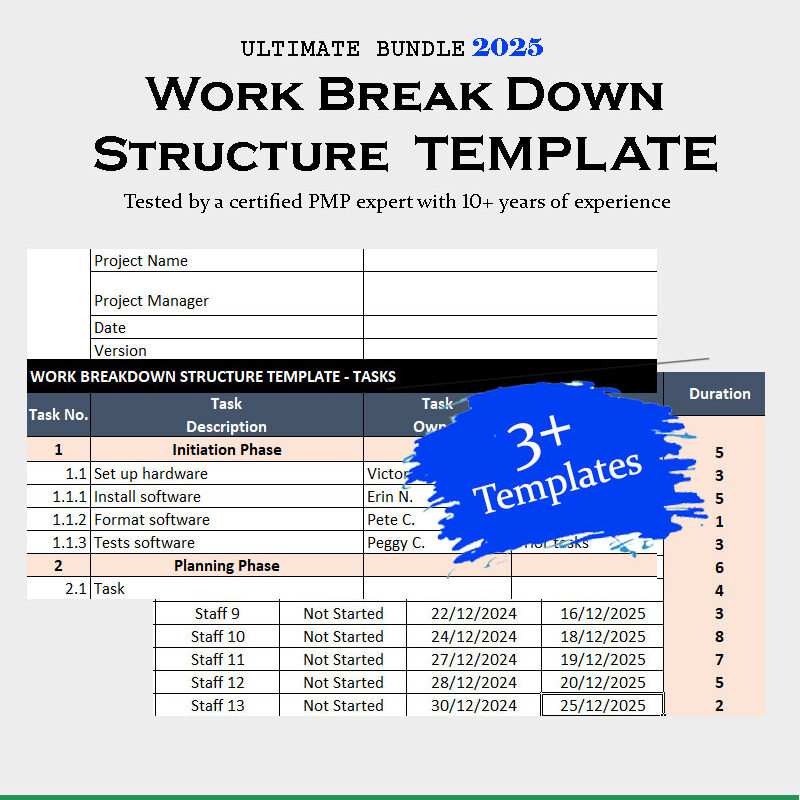 Work Breakdown Structure Template Excel
